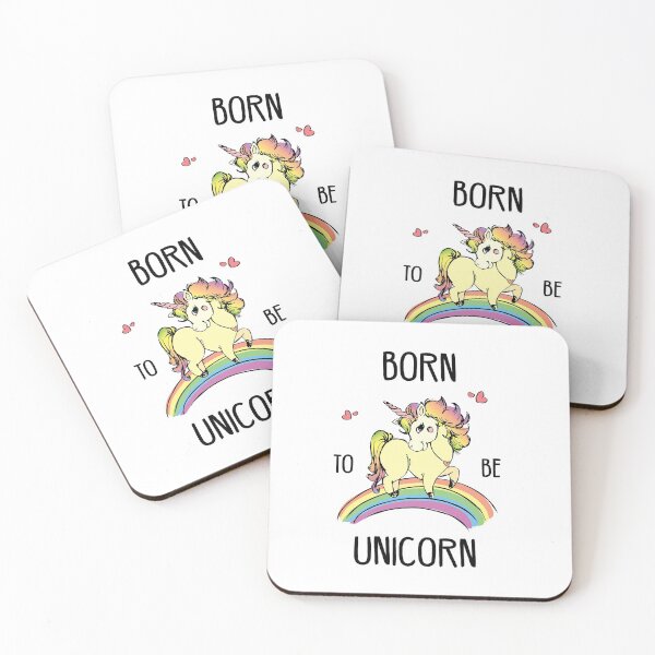 Item preview, Born To Be Unicorn With Rainbow designed and sold by tshirtsmk.