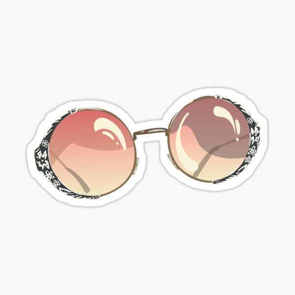 Sticker Runde Sonnenbrille Redbubble