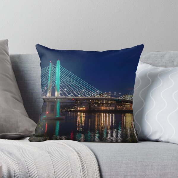 Tilikum Twilight Portland Throw Pillow