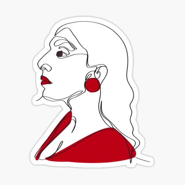 Rupi Kaur One-Line Art  Sticker