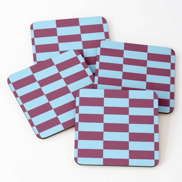 Item preview, Claret and blue team colours (chequered) designed and sold by NiceEggThreads.