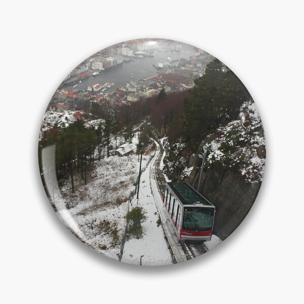 Item preview, Fløibanen, Bergen - Funicular Railway, Bergen - Norway designed and sold by LouiseFranksArt.
