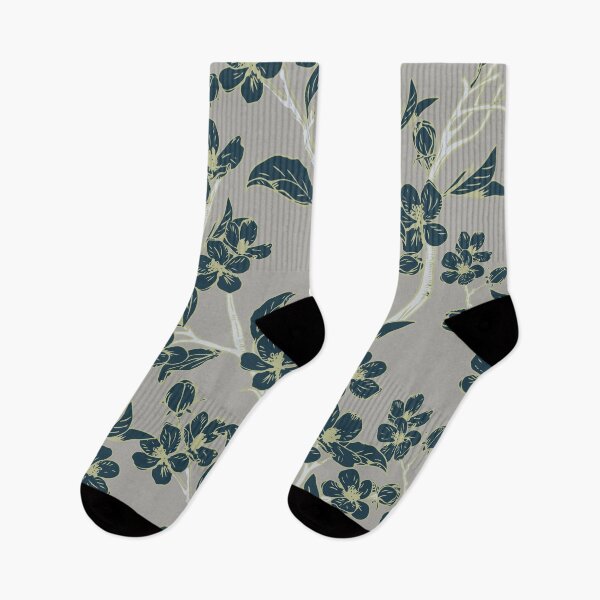 Artikelvorschau, Grau & amp; Grünes Flora-Druckmuster entworfen und verkauft von RSDigitalPrintDesign.