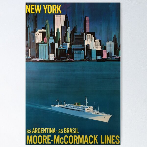 Item preview, retro classic New York poster designed and sold by CorasPosters.