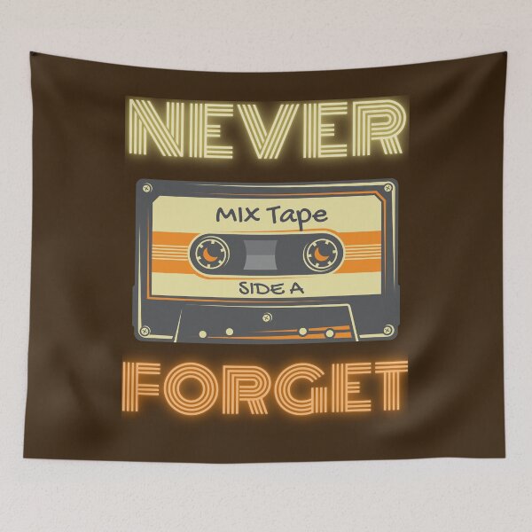 Item preview, Never Forget - Retro Style Mix Tape Neon Effect designed and sold by Adonalyn.