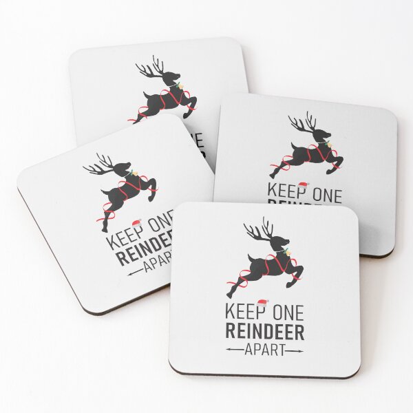 Item preview, Keep one reindeer apart - Christmas Gift, Holiday Sayings, quarantined  Christmas, Christmas Party, Funny Christmas Gifts for Her, Gifts for Him designed and sold by Obito-Designs.