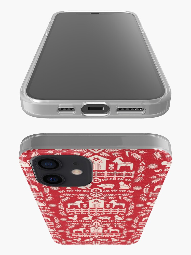 Alternate view of Dala Farm in Red iPhone Case & Cover