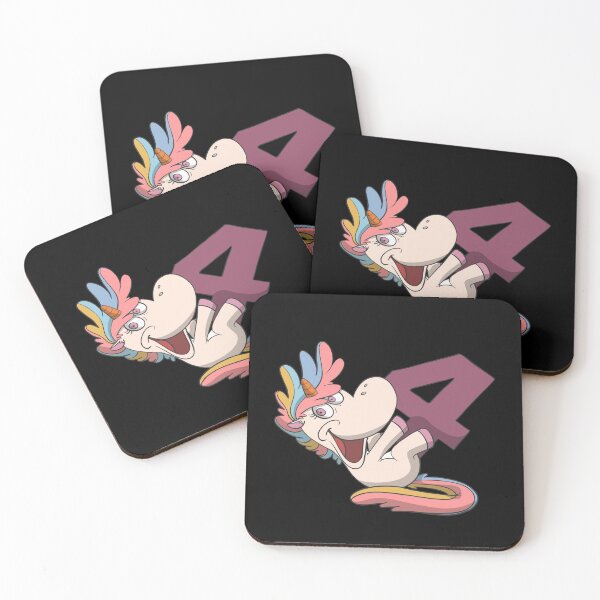 Item preview, Children's 4th birthday present with cute unicorn designed and sold by Monkey Ful.