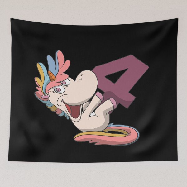 Item preview, Children's 4th birthday present with cute unicorn designed and sold by Monkey Ful.