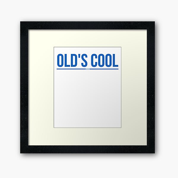 #RalphSays - Old's Cool Blue With Lines Framed Art Print