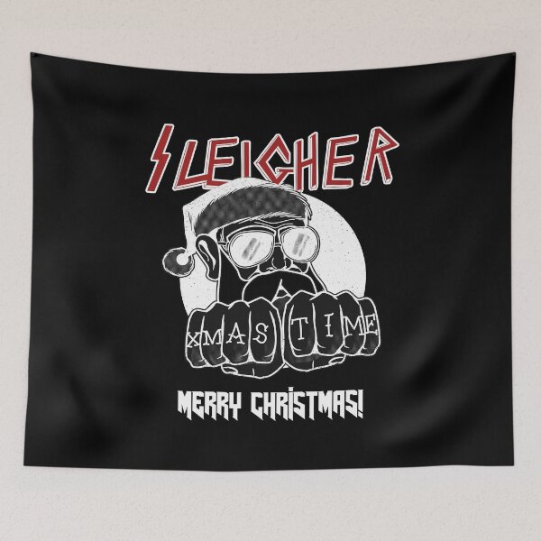 Item preview, Sleigher Heavy Metal Santa with tattoos designed and sold by HeffDesigns.