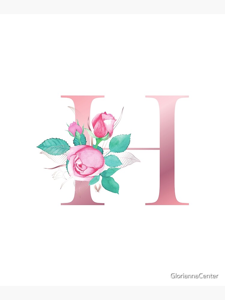 Rose gold letter H by GloriannaCenter
