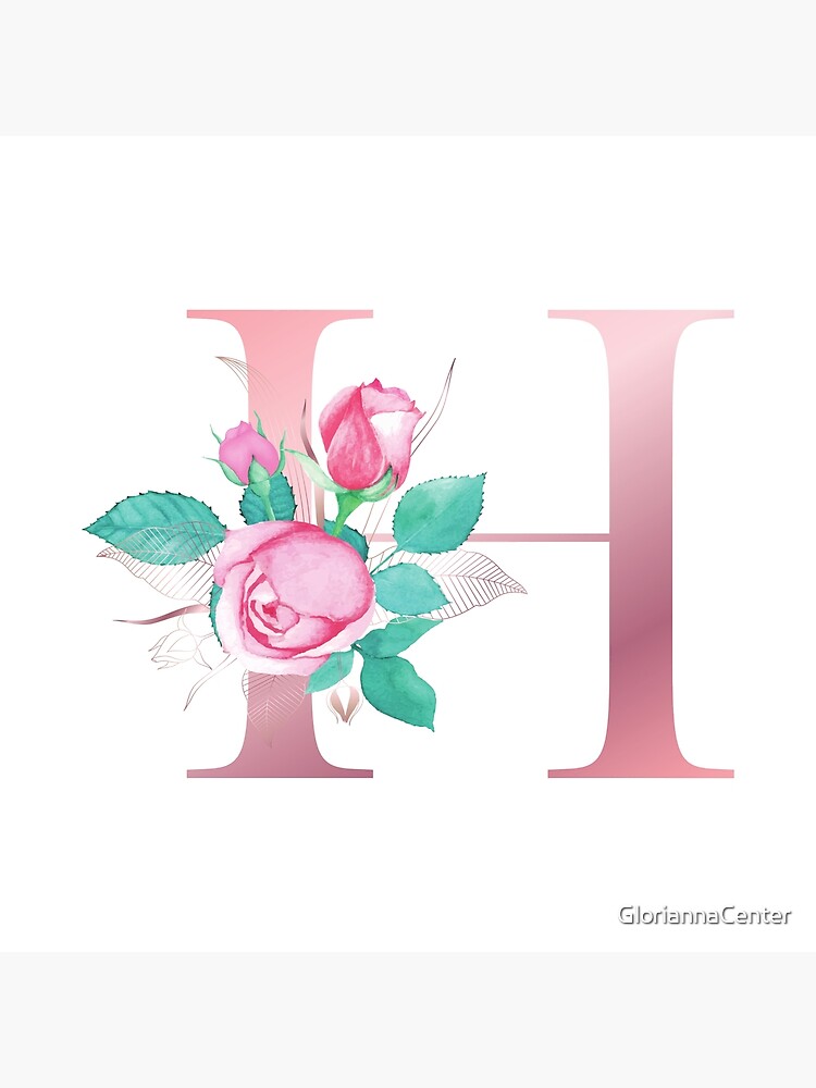 Rose gold letter H by GloriannaCenter