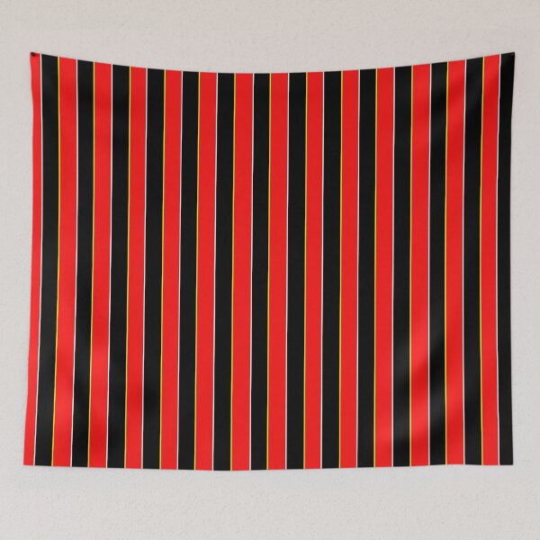 Aperçu de l'œuvre Couleurs de l'équipe rouge et noire (avec garniture) créée et vendue par NiceEggThreads.