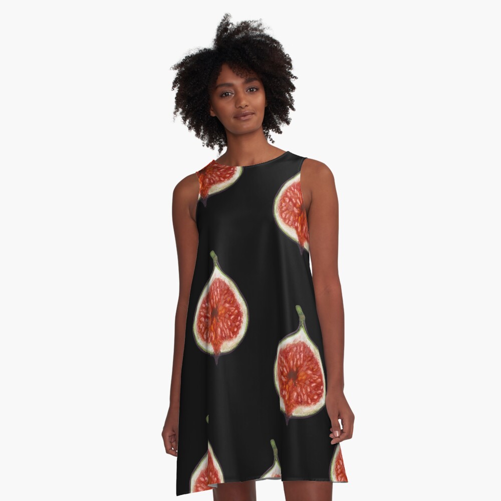 Pomegranate Pattern A-Line Dress