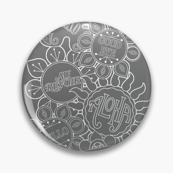 Item preview, It's a small world Flowers (white and grey) designed and sold by Cammi Friederichs.