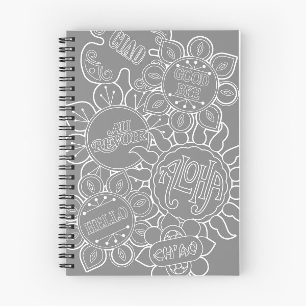 Item preview, It's a small world Flowers (white and grey) designed and sold by Cammi Friederichs.