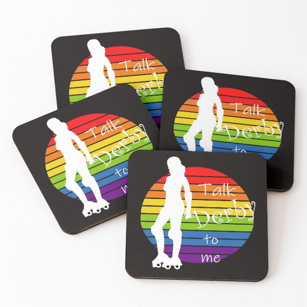 Item preview, Talk Derby To Me rainbow roller derby designed and sold by TeeThePeople.