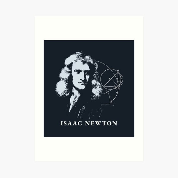 Lámina Artística Grandes Científicos Retrato Y Diagrama De Isaac Newton De Antiquescience 8465