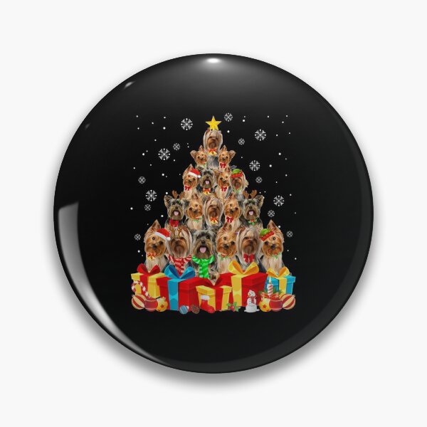 Item preview, Christmas Yorkshire Terrier Dog Lover Tree Santa Xmas Lights designed and sold by BrockSly.