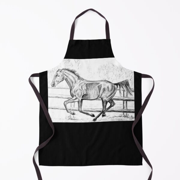 Item preview, Thoroughbred horse galloping graphite drawing designed and sold by horseaddicted.