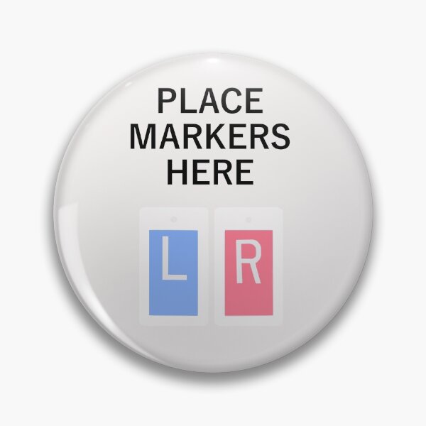 Item preview, Place X-Ray Markers Here Transparent Red and Blue Design designed and sold by HumerusHumor.