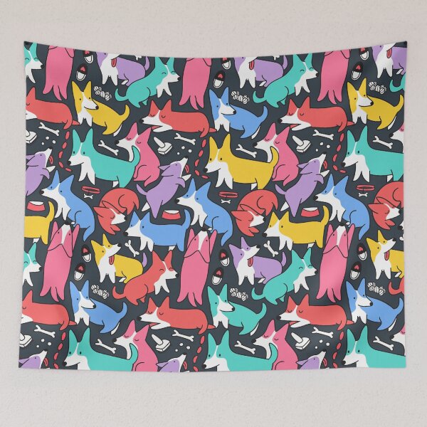 Item preview, Funny corgi dog pattern designed and sold by kostolom3000.