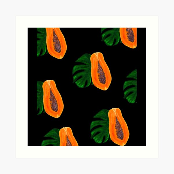 Papaya Pattern Art Print