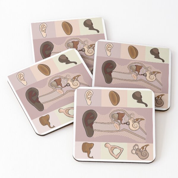 Item preview, Outer, Middle, and Inner Ear Anatomy Neutral Illustration  designed and sold by StacyAnnDesigns.