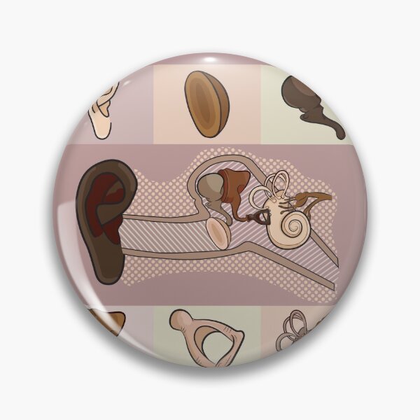 Item preview, Outer, Middle, and Inner Ear Anatomy Neutral Illustration  designed and sold by StacyAnnDesigns.