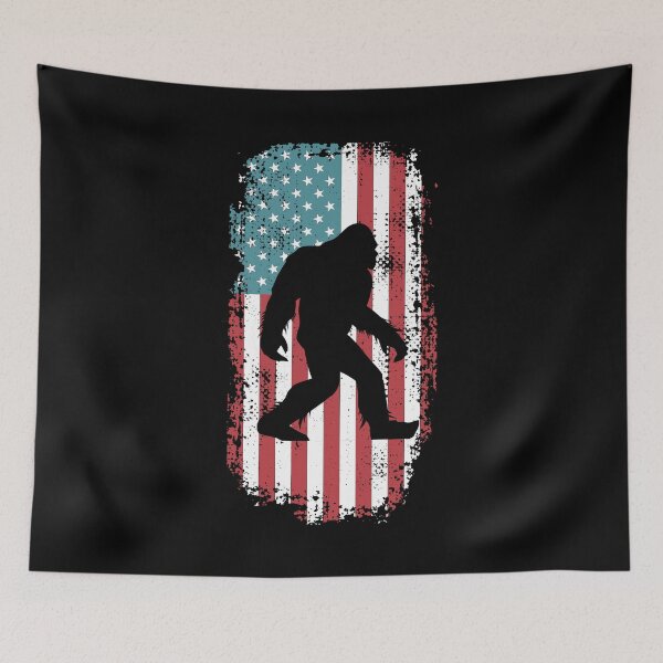 Item preview, Bigfoot Sasquatch Patriotic American Flag  designed and sold by Vanover Designs.