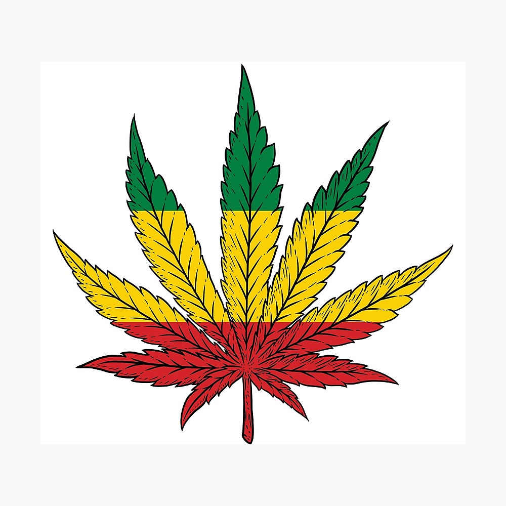 Rasta Weed Cannabis Marijuana Leaf Reggae Music