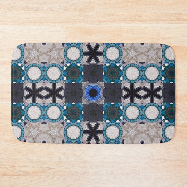 Item preview, Set in Stone Checked Mosaic Artwork Artist Jenny Meehan  designed and sold by Jenny Meehan Art Prints and Patterns  .