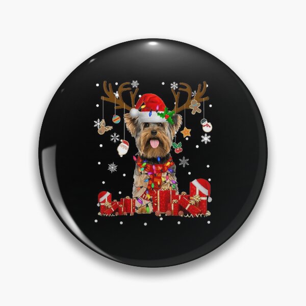 Item preview, Funny Yorkshire Terrier Dog Reindeer Christmas Light Dog designed and sold by BrockSly.