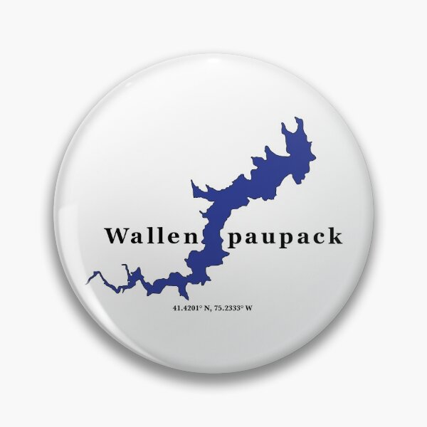 Item preview, Lake Wallenpaupack Pennsylvania with GPS coordinates designed and sold by AnimalCreations.