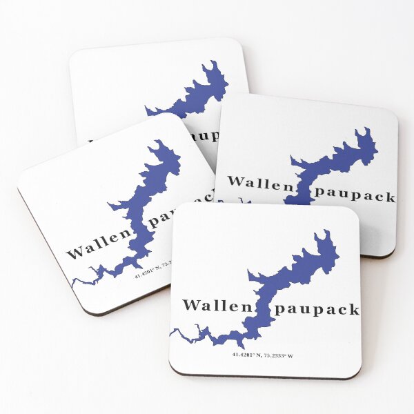 Item preview, Lake Wallenpaupack Pennsylvania with GPS coordinates  designed and sold by AnimalCreations.