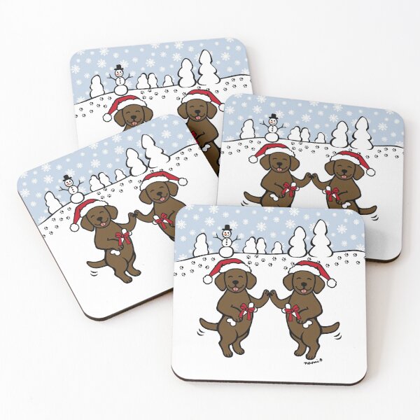 Item preview, Chocolate Labrador Friends Gift Exchange designed and sold by HappyLabradors.