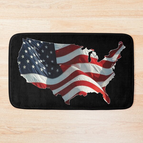 Item preview, USA Flag in the Wind - Flag Map (light) designed and sold by NA-WORLDWIDE.