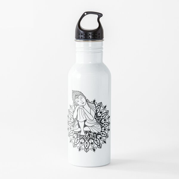 Mandala Buddha Love Spritirual believe in yourself Water Bottle