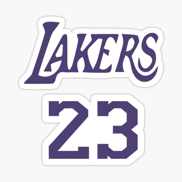 Lebron James Jersey Lakers #23 Sticker for Sale by Lumared