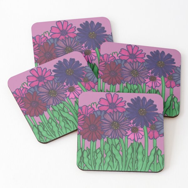 Item preview, Wild Weed Flowers on dark pink designed and sold by BelindaFuller.