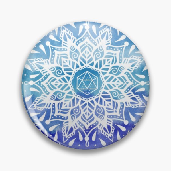 Mandala Wasser Element Erde Aquarell Water Pin