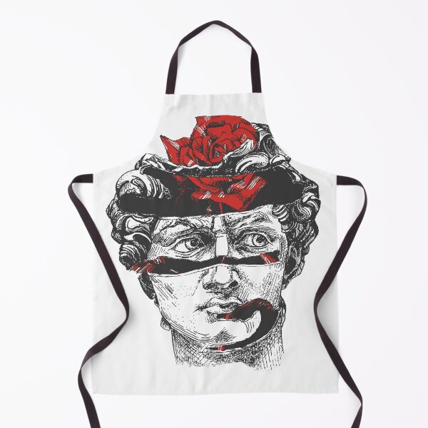 Item preview, Engraved statue David with red rose designed and sold by CatMadePattern.