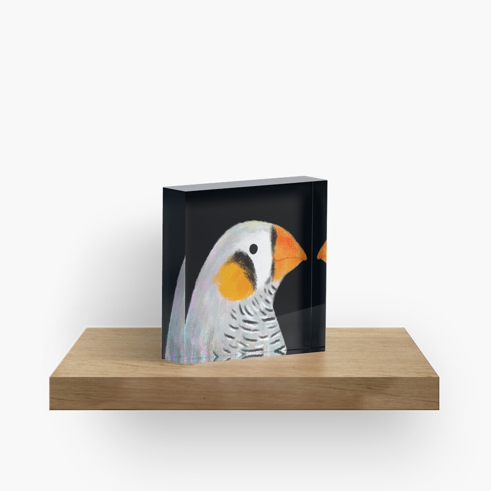 Zebra Finch Bird Acrylic Block