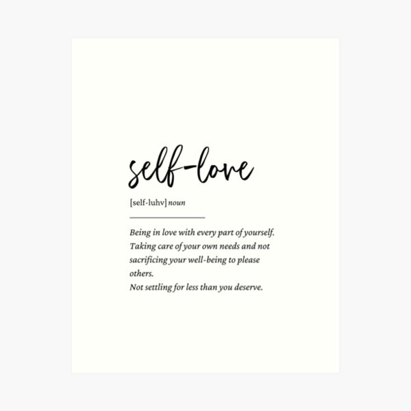 Item preview, Self love definition designed and sold by WhitePotato.