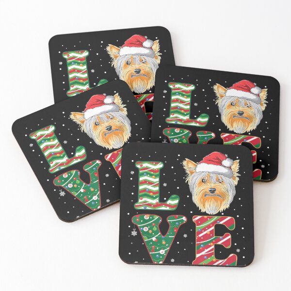 Item preview, Love Yorkshire Terrier Christmas Santa Dog Dad Mom Gift designed and sold by BrockSly.