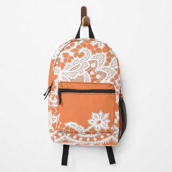 Item preview, Orange White Lace designed and sold by Delinda Graphic Studio.