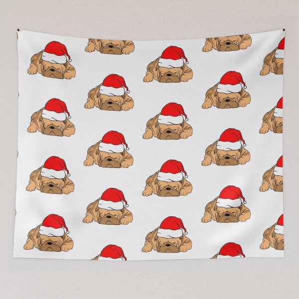 Aperçu de l'œuvre Un chien mâle avec Bonnet de Noel et dormir créée et vendue par artmark8.