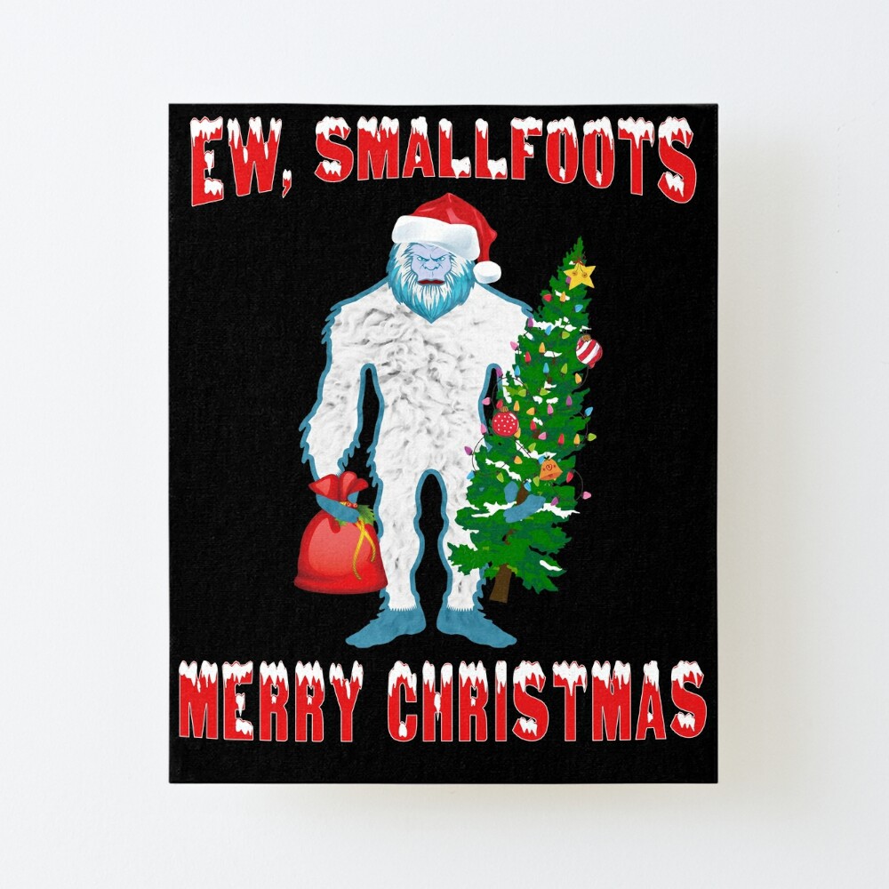 Download Funny Bigfoot Christmas Art Board Print By Allwellia Redbubble