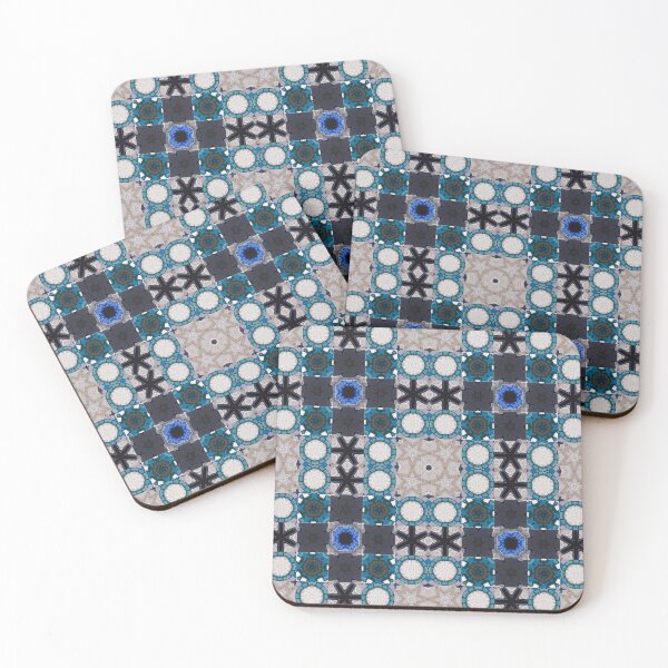 Item preview,  Set in Stone 4 Checked Mosaic Artwork Artist Jenny Meehan  designed and sold by Jenny Meehan Art Prints and Patterns  .